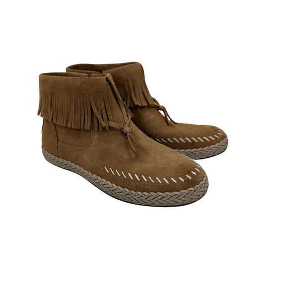 Ugg Kennadi Fringe Suede Side Zip Boho Ankle Booties Shoes 1123597 Womens size 5 - Picture 1 of 8